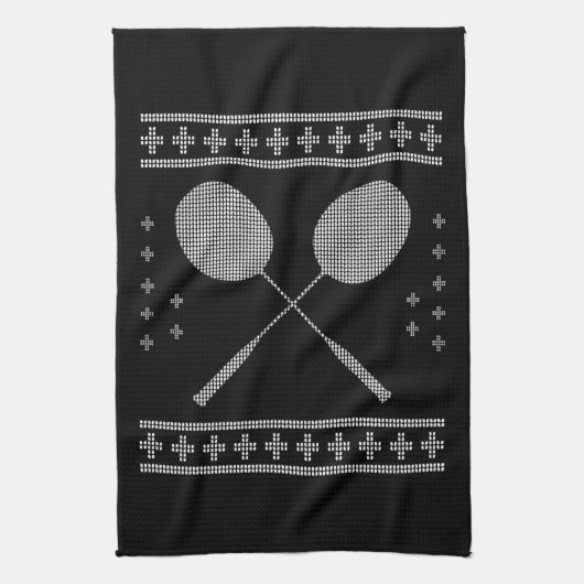 Badminton Christmas Theedoek (Verticaal)
