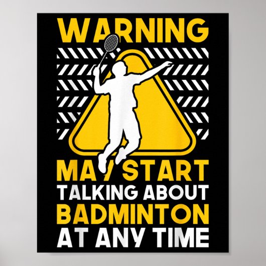 Badminton citaat kan beginnen over badminton te pr poster (Voorkant)