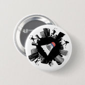 Badminton City Ronde Button 5,7 Cm (Voorkant /achterkant)