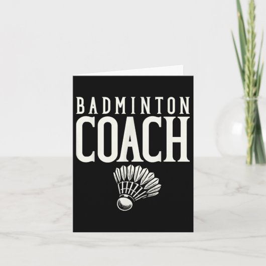 Badminton Coach Badminton Player Shuttle Kaart (Voorkant)
