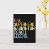 Badminton Coach Dad Kaart (Gele Bloem)