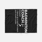 Badminton Coach Definitie Grappige Badminton Fleece Deken (Voorkant (Horizontaal))