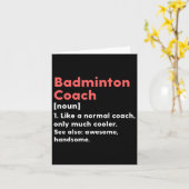 Badminton Coach Definitie Grappige Trainer Gift Pr Kaart (Gele Bloem)