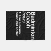 Badminton coach definitie sport grappige trainer i fleece deken (Voorkant (Horizontaal))