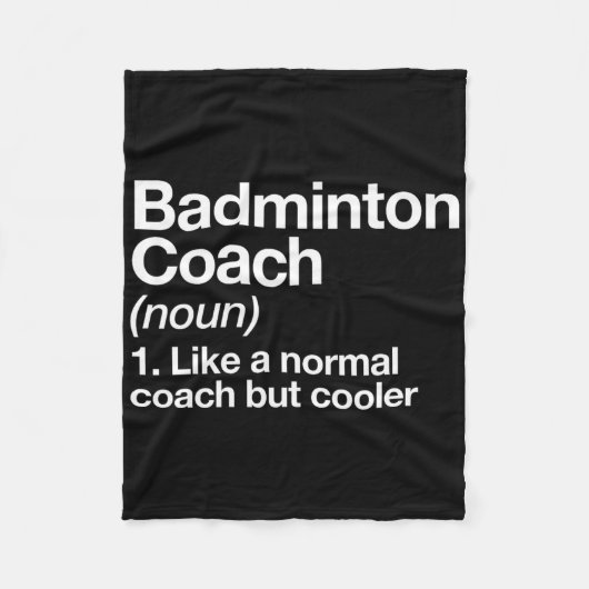 Badminton coach definitie sport grappige trainer i fleece deken (Voorkant)