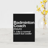 Badminton coach definitie sport grappige trainer i kaart (Gele Bloem)