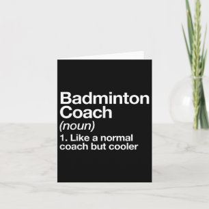 Badminton coach definitie sport grappige trainer i kaart