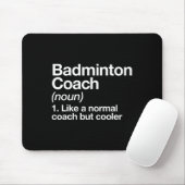 Badminton coach definitie sport grappige trainer i muismat (Met muis)