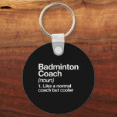 Badminton coach definitie sport grappige trainer i sleutelhanger (Voorkant)