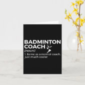 Badminton Coach Definition Funny Badminton Kaart (Gele Bloem)