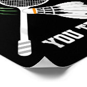 Badminton Coach Geen Huilende Shuttle Badminton Sp Poster (Hoek)