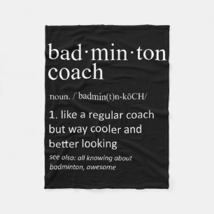 Badminton Coach Grappig Woordenboek Definitie Coac Fleece Deken