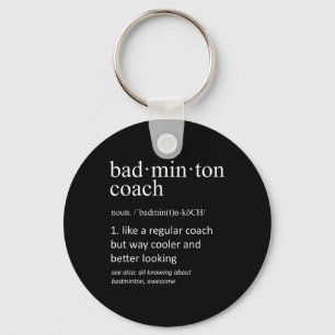 Badminton Coach Grappig Woordenboek Definitie Coac Sleutelhanger