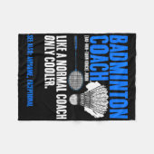 Badminton Coach Racket Shuttle Hobby Badminton Pla Fleece Deken (Voorkant (Horizontaal))