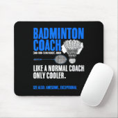 Badminton Coach Racket Shuttle Hobby Badminton Pla Muismat (Met muis)