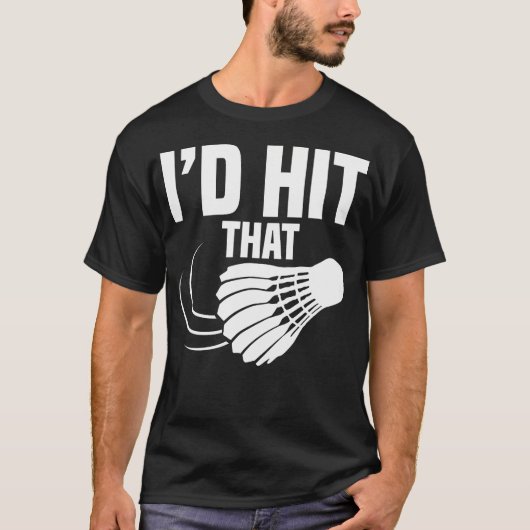 Badminton Coach Shuttle Id Slaan Badminton Speler T-shirt (Voorkant)