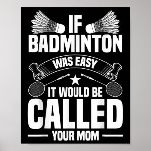 Badminton Coach Shuttle Je Ma Badminton Speler Poster