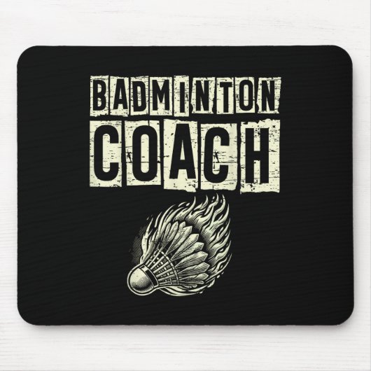 Badminton Coach Shuttle Racket  Muismat (Voorkant)