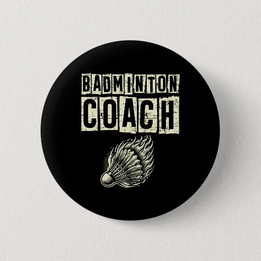 Badminton Coach Shuttle Racket Ronde Button 5,7 Cm (Voorkant)
