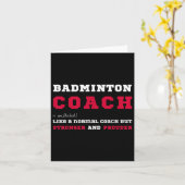 Badminton Coach Sports Coaching Definition Gift  Kaart (Gele Bloem)