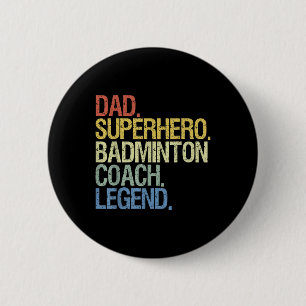 Badminton Coach Vader Ronde Button 5,7 Cm
