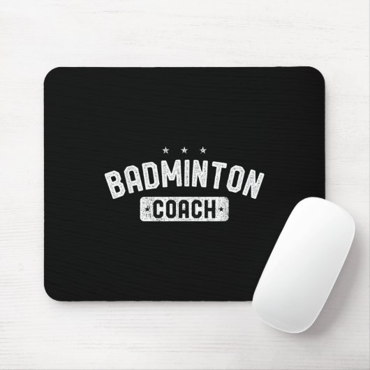 Badminton Coach Vintage Badminton  Muismat (Met muis)