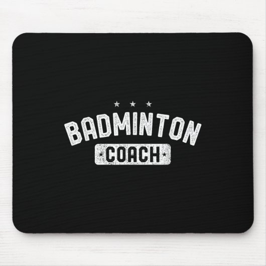 Badminton Coach Vintage Badminton  Muismat (Voorkant)