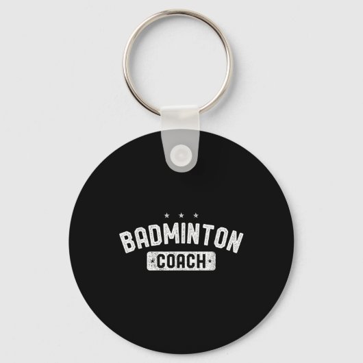 Badminton Coach Vintage Badminton  Sleutelhanger (Voorkant)