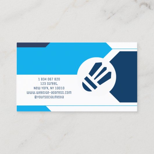 Badminton Coach Visitekaartje (Achterkant)