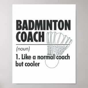 Badminton Coach Zelfstandig naamwoord Definitie Ba Poster