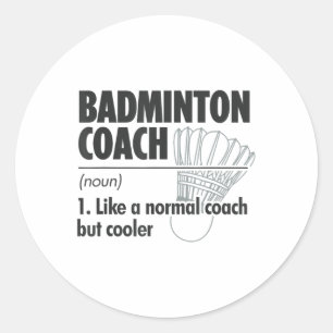 Badminton Coach Zelfstandig naamwoord Definitie Ba Ronde Sticker