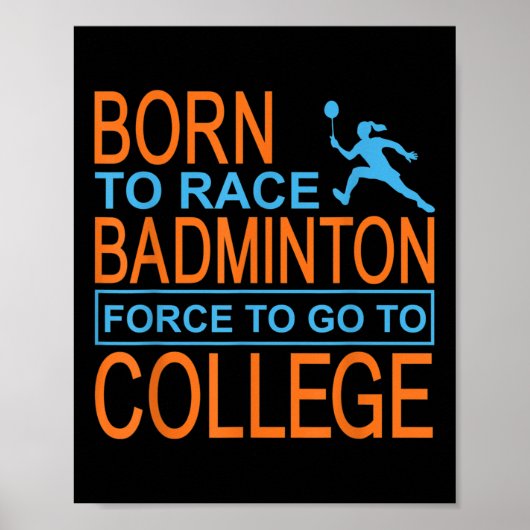 Badminton College Kleding Shuttle Poster (Voorkant)