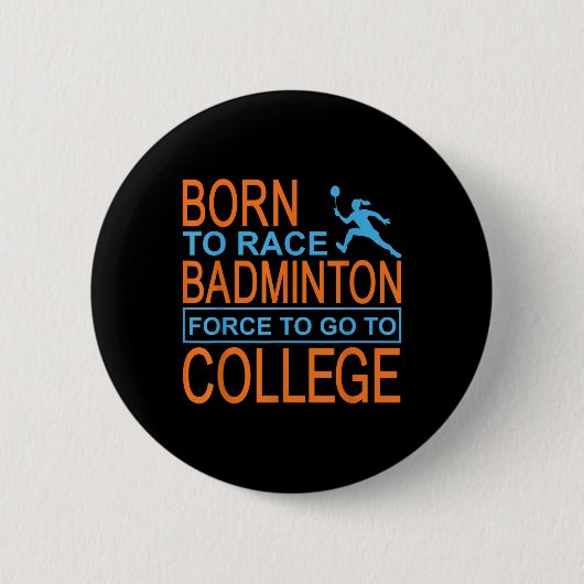Badminton College Kleding Shuttle Ronde Button 5,7 Cm (Voorkant)