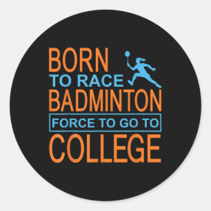Badminton College Kleding Shuttle Ronde Sticker