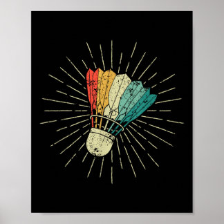 Badminton Colorful Athlete Men Women Kids Shuttle  Poster