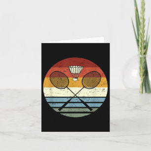 Badminton - Cool Vintage Retro Sport Outfit Racket Kaart