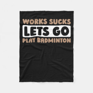 Badminton Court Racket Player - Racket Team Shut Fleece Deken