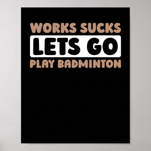 Badminton Court Racket Player - Racket Team Shut Poster (Voorkant)