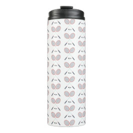 Badminton Custom Monogram Roestvrij staal Thermosbeker
