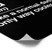 Badminton Dad Definition Normal Only Cooler Sports Poster (Hoek)