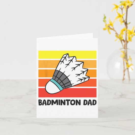 Badminton Dad Funny Badminton Vader 1 Kaart (Gele Bloem)