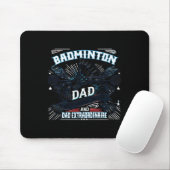 Badminton Dad Shuttle Legend Grappig Sportontwerp Muismat (Met muis)