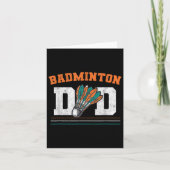 Badminton Dad Shuttle Vader Mannen Badminton Kaart (Voorkant)