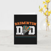 Badminton Dad Shuttle Vader Mannen Badminton Kaart (Gele Bloem)