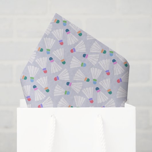 Badminton decoupage tissuepapier, shuttle tissuepapier (Cadeauzakje)