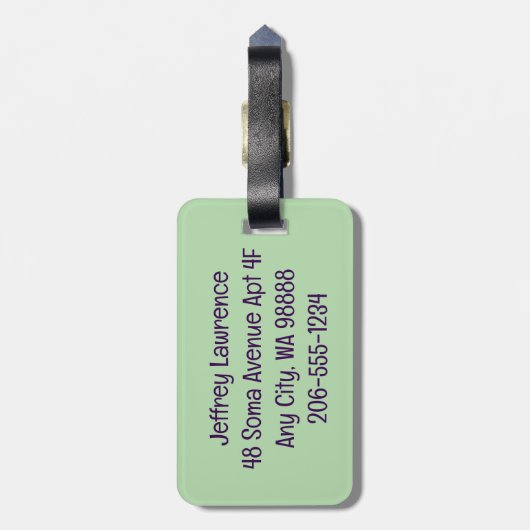 Badminton Design Bagagelabels (Achterkant verticaal)