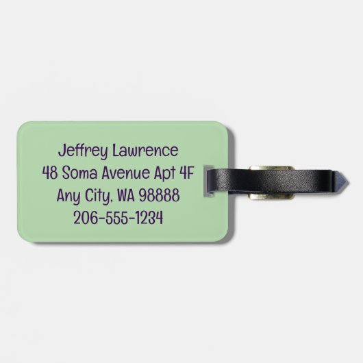 Badminton Design Bagagelabels (Achterkant horizontaal)