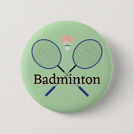 Badminton Design Button
