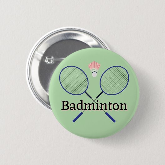 Badminton Design Button (Voorkant /achterkant)
