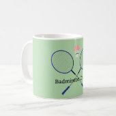 Badminton Design Coffee Mok (Voorkant links)